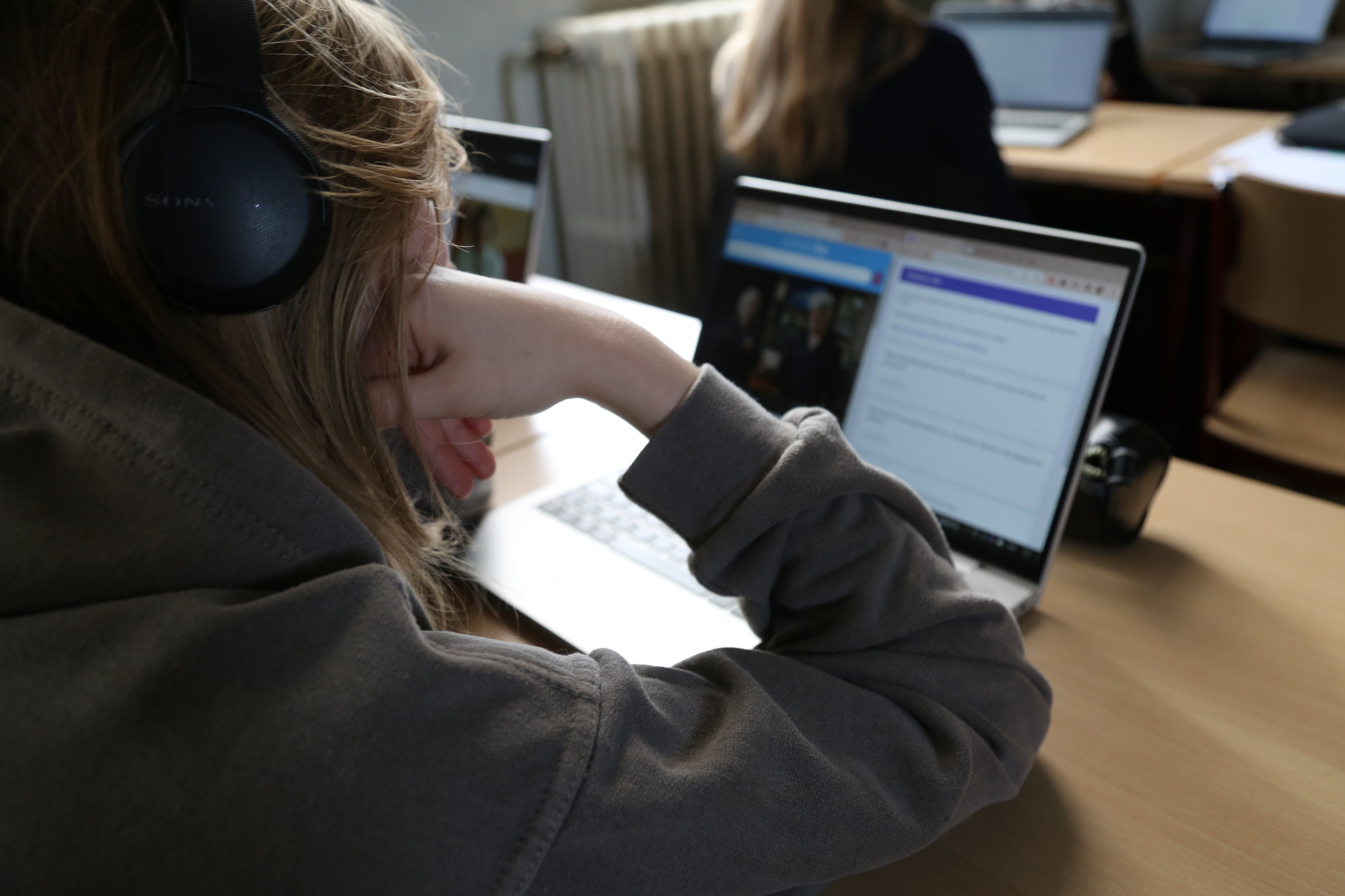 leerling aan computer